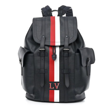 Louis Vuitton Epi Christopher Backpack Navy Stripes 1 of 11