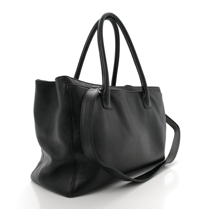 Chanel Calfskin Cerf Executive Shopper Black 2 of 16