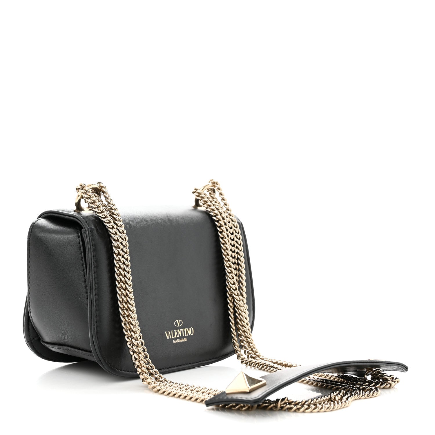 Valentino Garavani Calfskin VLTN Small Shoulder Bag Black 3 of 12
