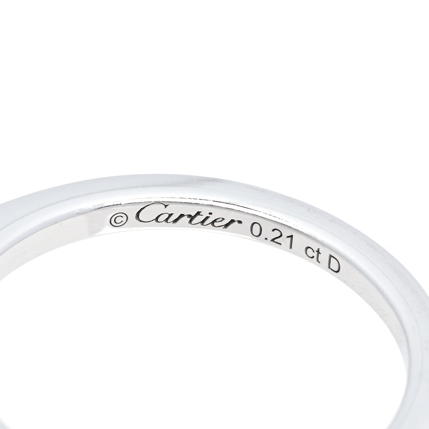 Cartier Platinum Diamond .21ct Ballerine Solitaire Engagement Ring 51 5.75 4 of 6