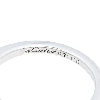 Cartier Platinum Diamond .21ct Ballerine Solitaire Engagement Ring 51 5.75 4 of 6