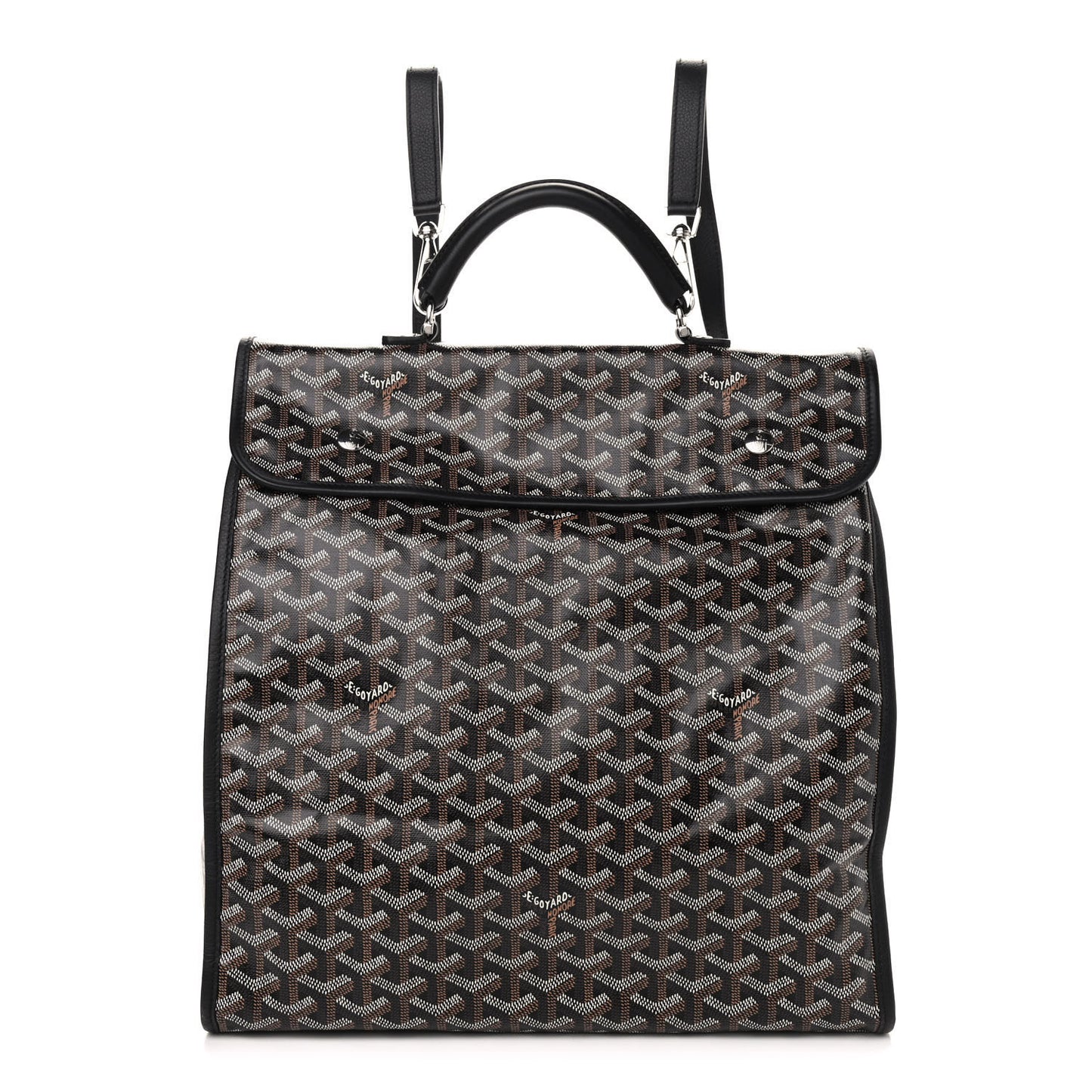 Goyardine Saint Leger Soft Briefcase Backpack Black