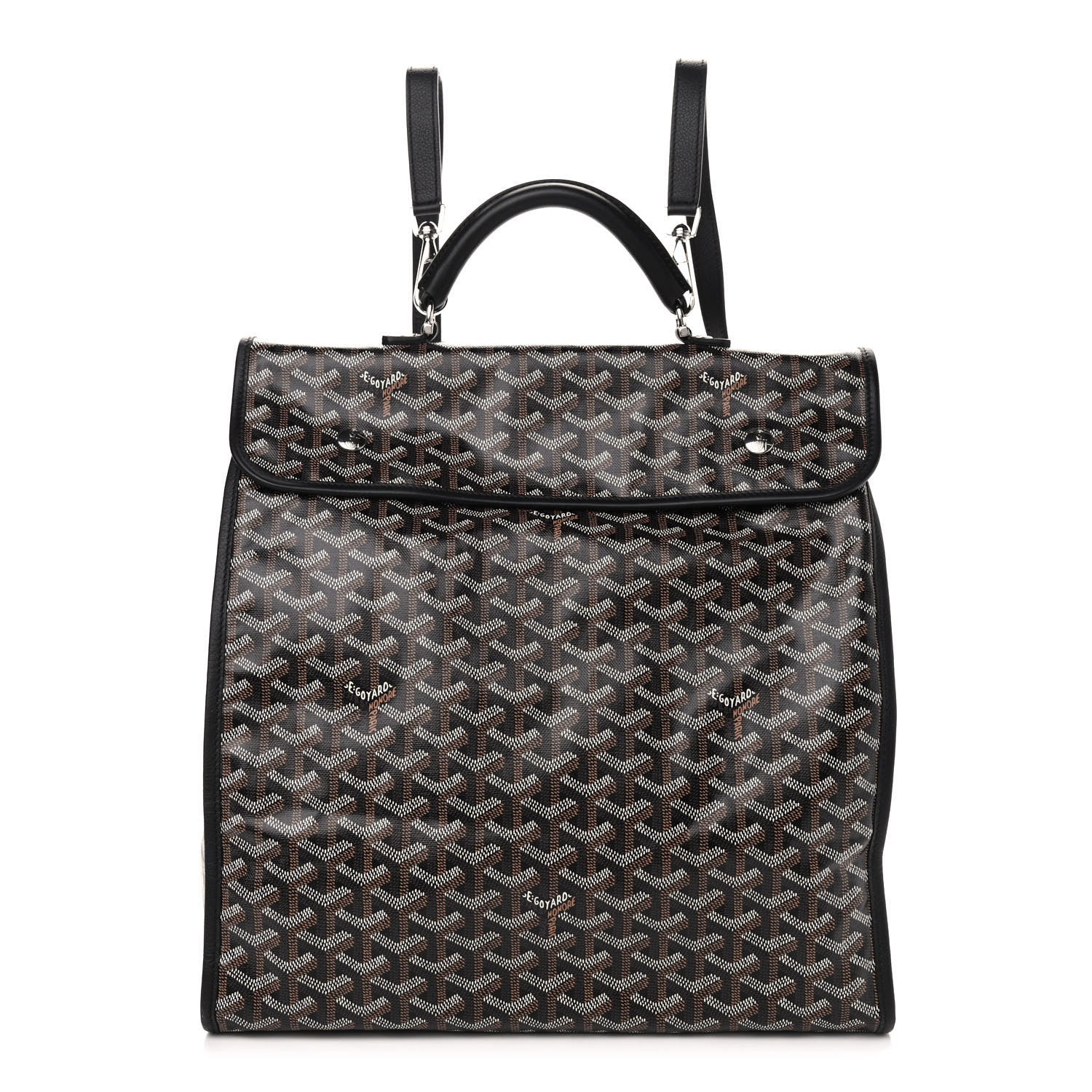 Goyard Goyardine Saint Leger Soft Briefcase Backpack Black 1 of 8