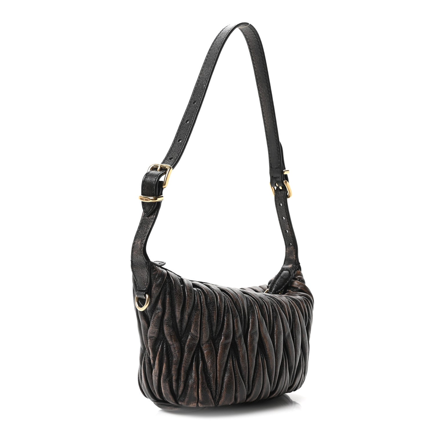 Miu Miu Nappa Matelasse Pouch Sabbia Caffe 3 of 9