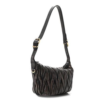 Miu Miu Nappa Matelasse Pouch Sabbia Caffe 3 of 9