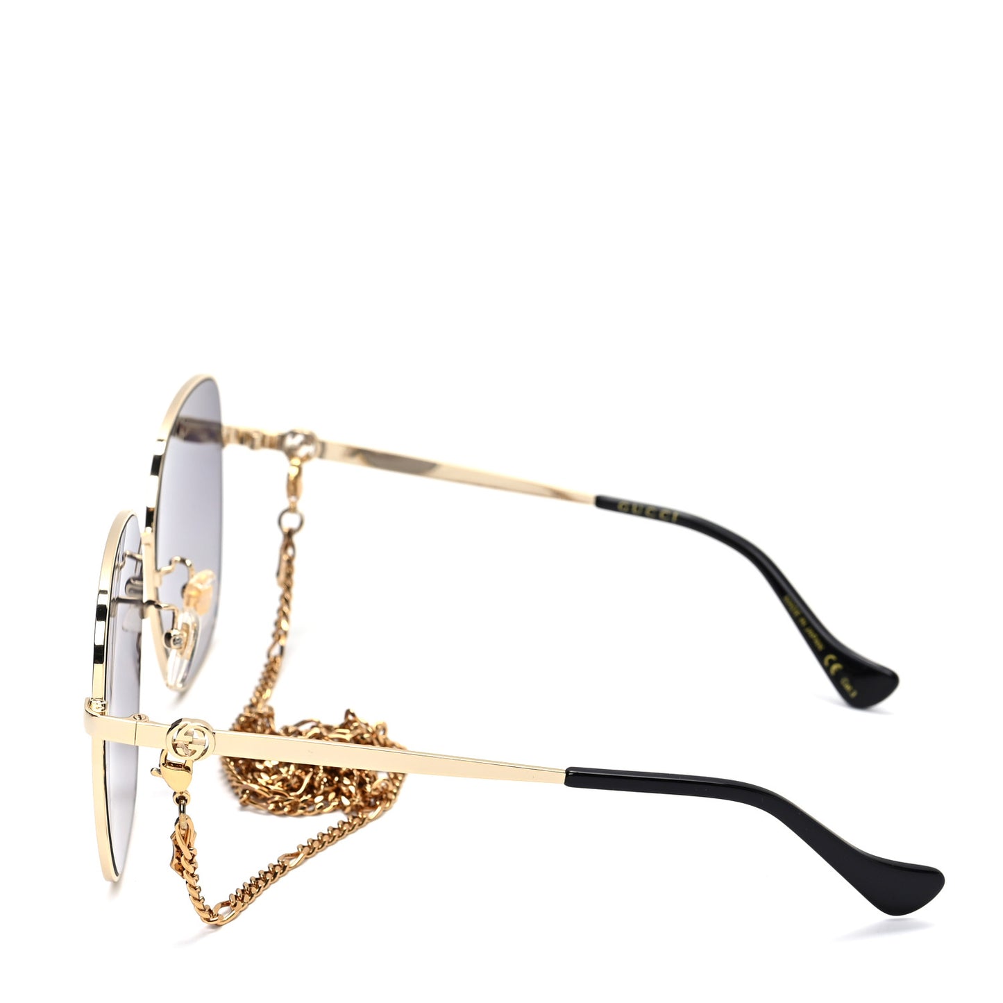 Metal Round Chain Sunglasses GG1089SA Gold