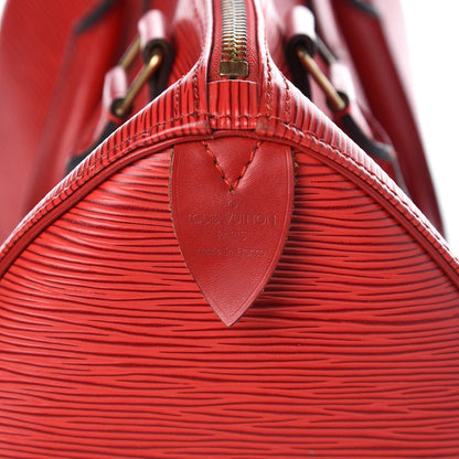 Louis Vuitton Epi Speedy 25 Castillan Red 8 of 15