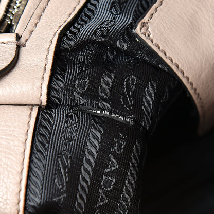 Prada Glace Calf Suede Twin Pocket Tote Pomice 6 of 21