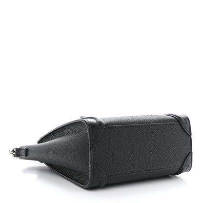 Celine Drummed Calfskin Nano Luggage Black 4 of 10