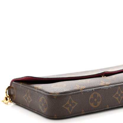 Louis Vuitton Monogram Pochette Felicie Chain Wallet Fuchsia 8 of 10