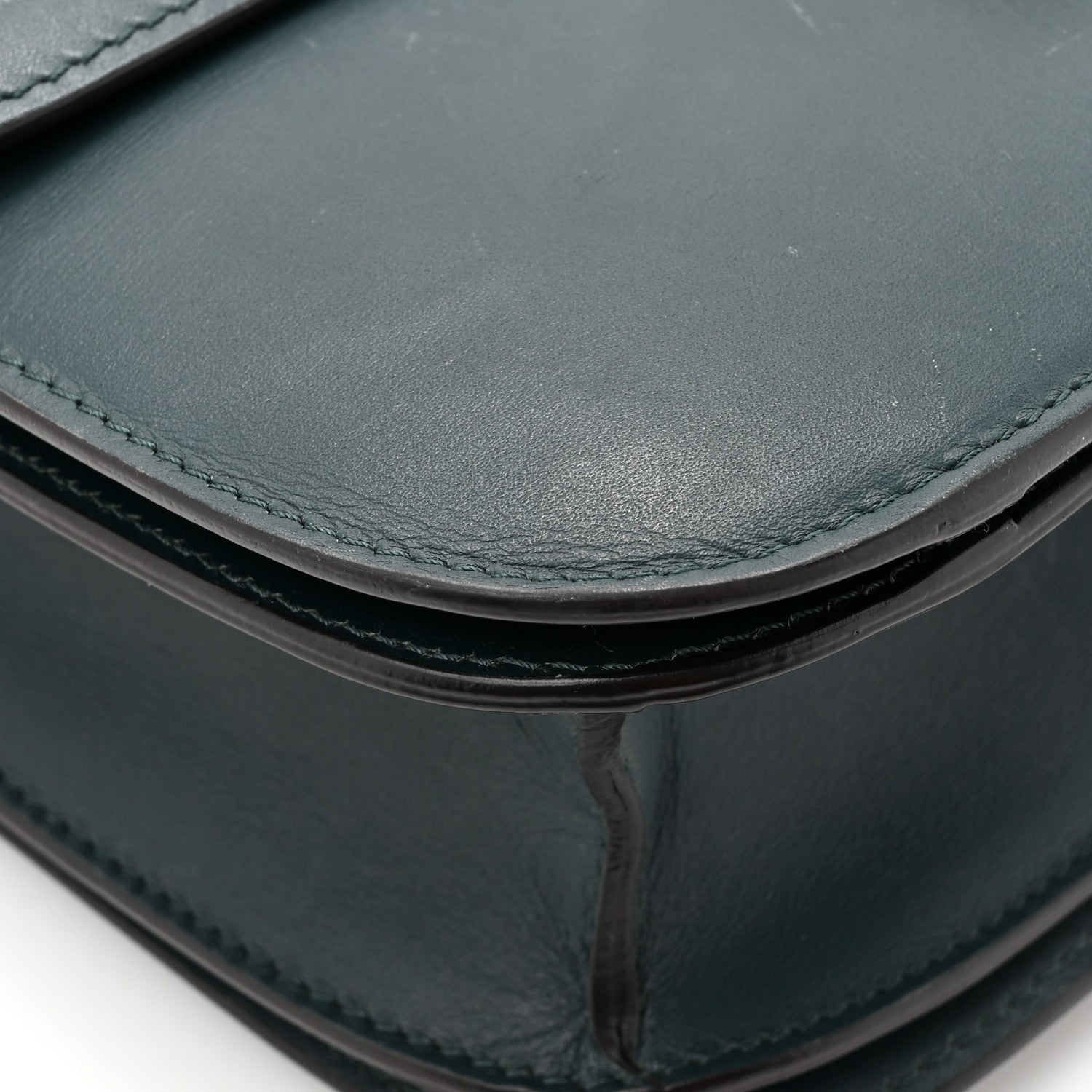 Celine Box Calfskin Medium Classic Box Flap Bag Dark Green 15 of 18