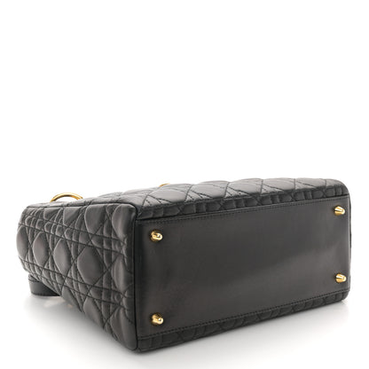 Christian Dior Lambskin Cannage Medium Lady Dior Black 4 of 10