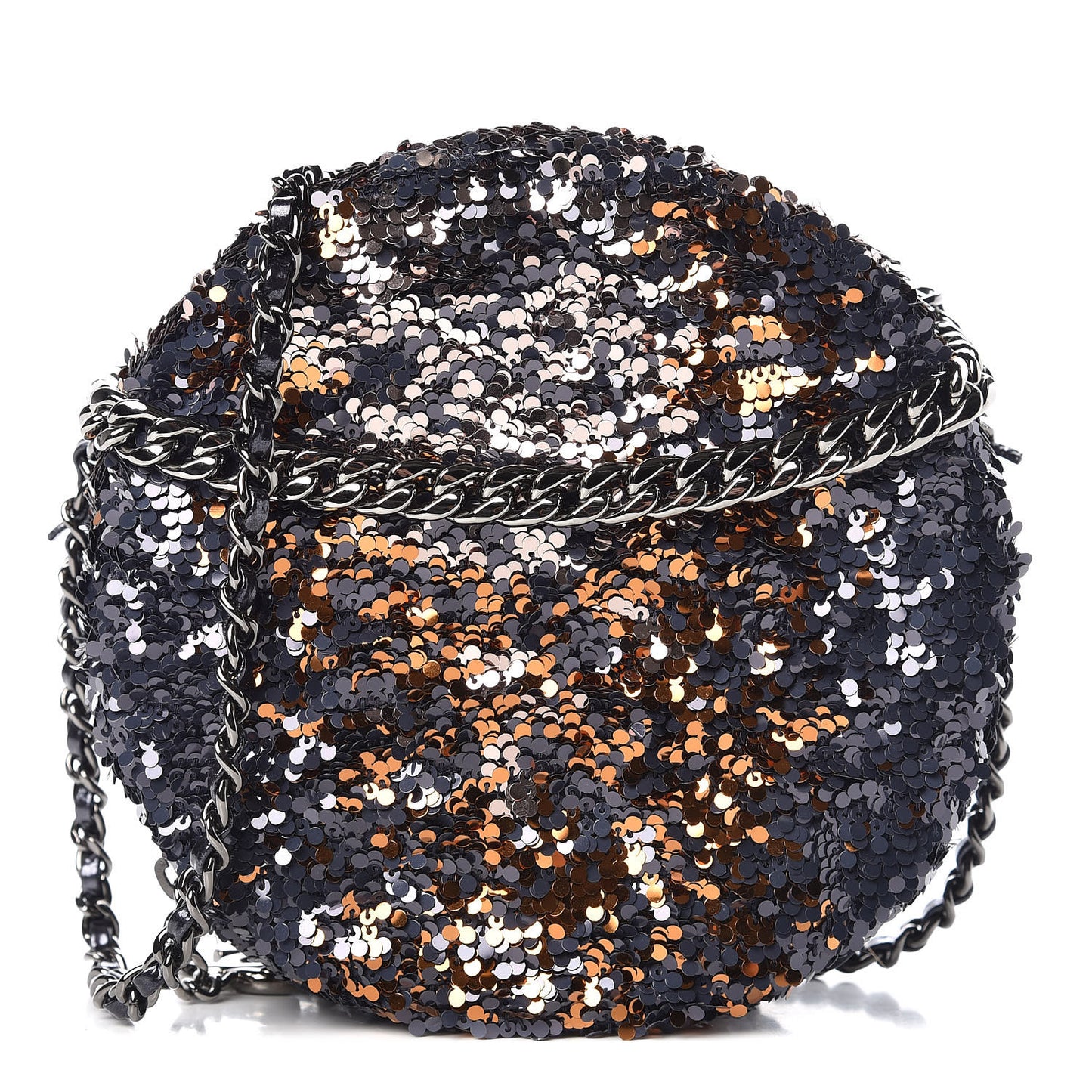 Sequin Round Chain Bag Multicolor