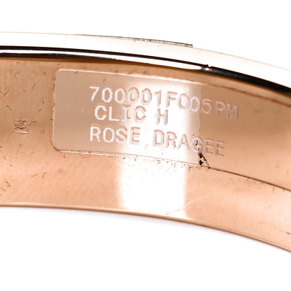 Hermes Enamel Narrow Clic Clac H Bracelet PM Rose Dragee 3 of 5