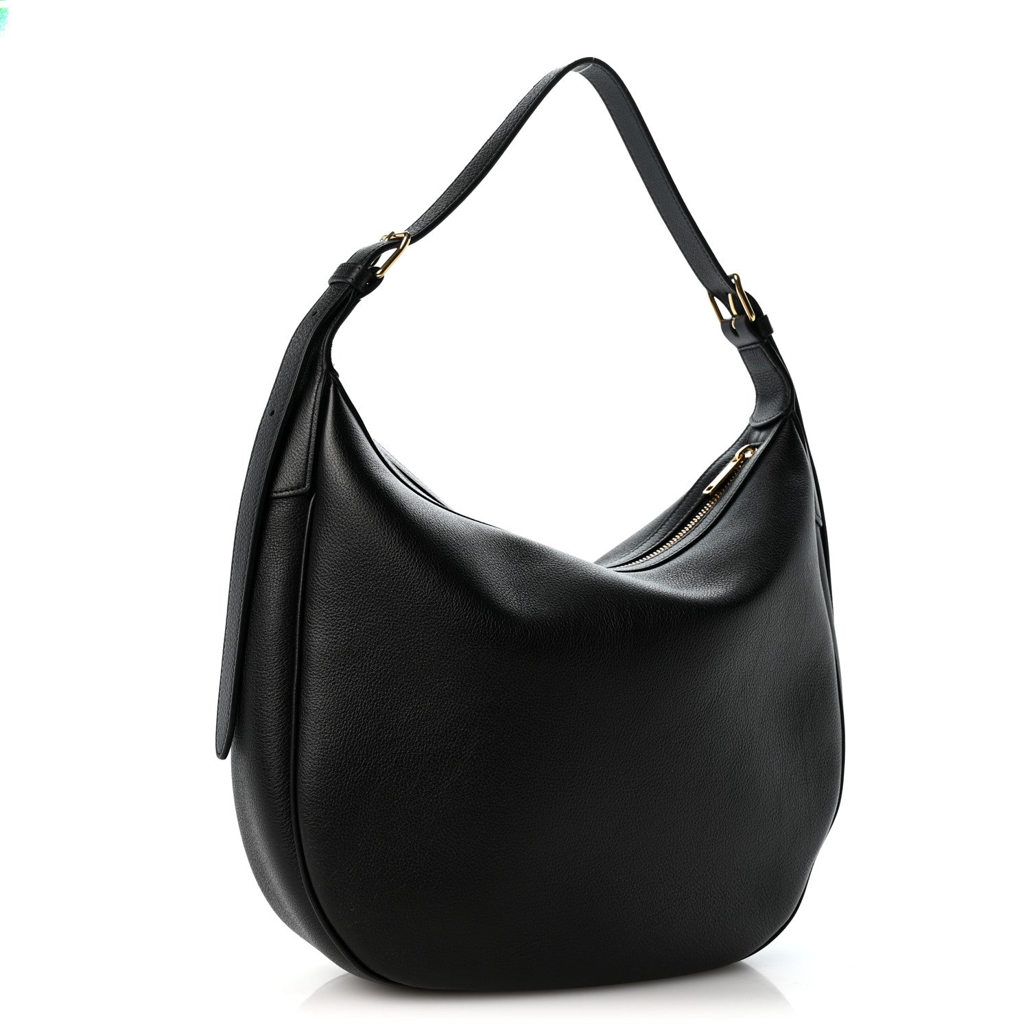 Celine Supple Calfskin Cuir Triomphe Medium Heloise Shoulder Bag Black 3 of 11