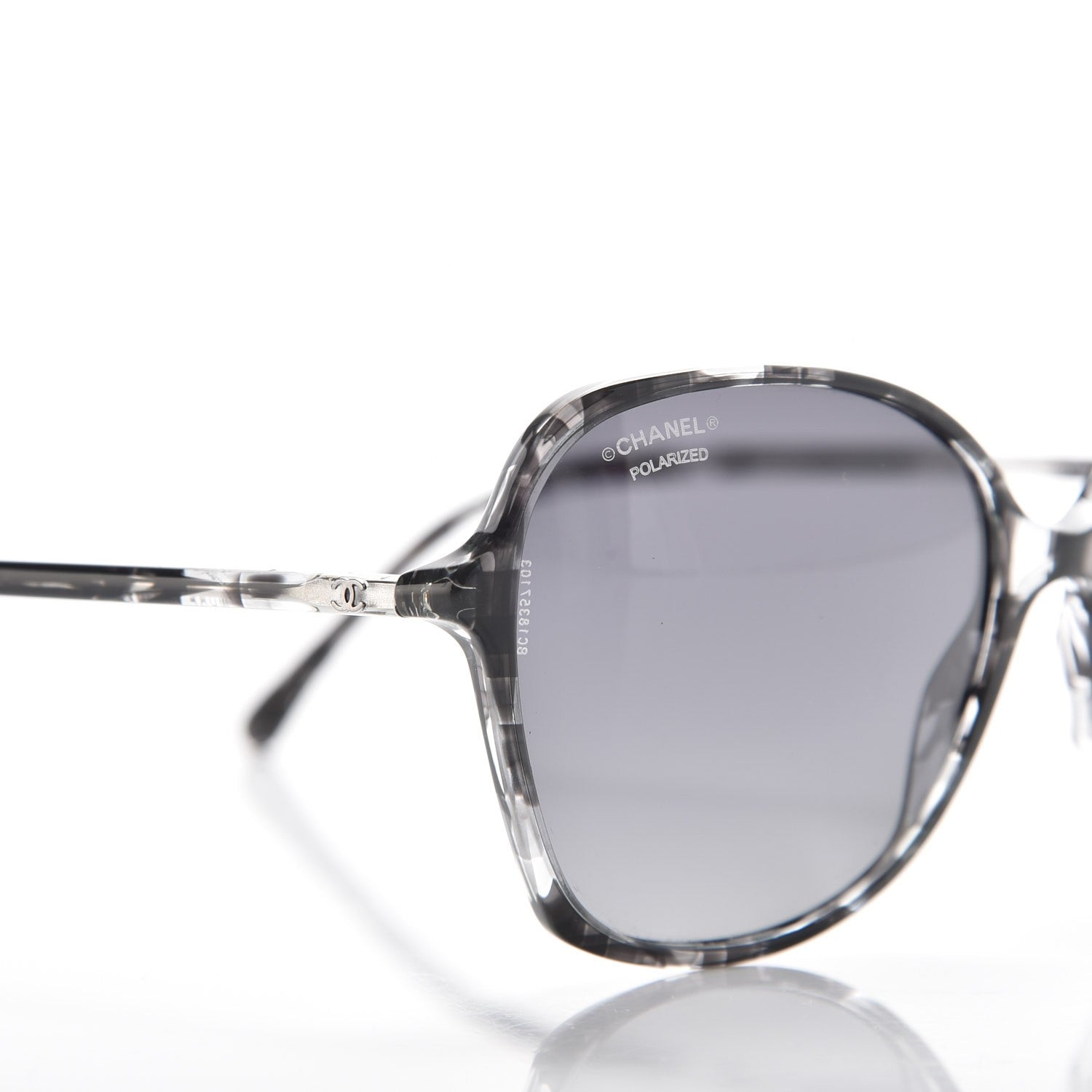 Chanel CC Polarized Sunglasses 5344 Black Grey 6 of 8