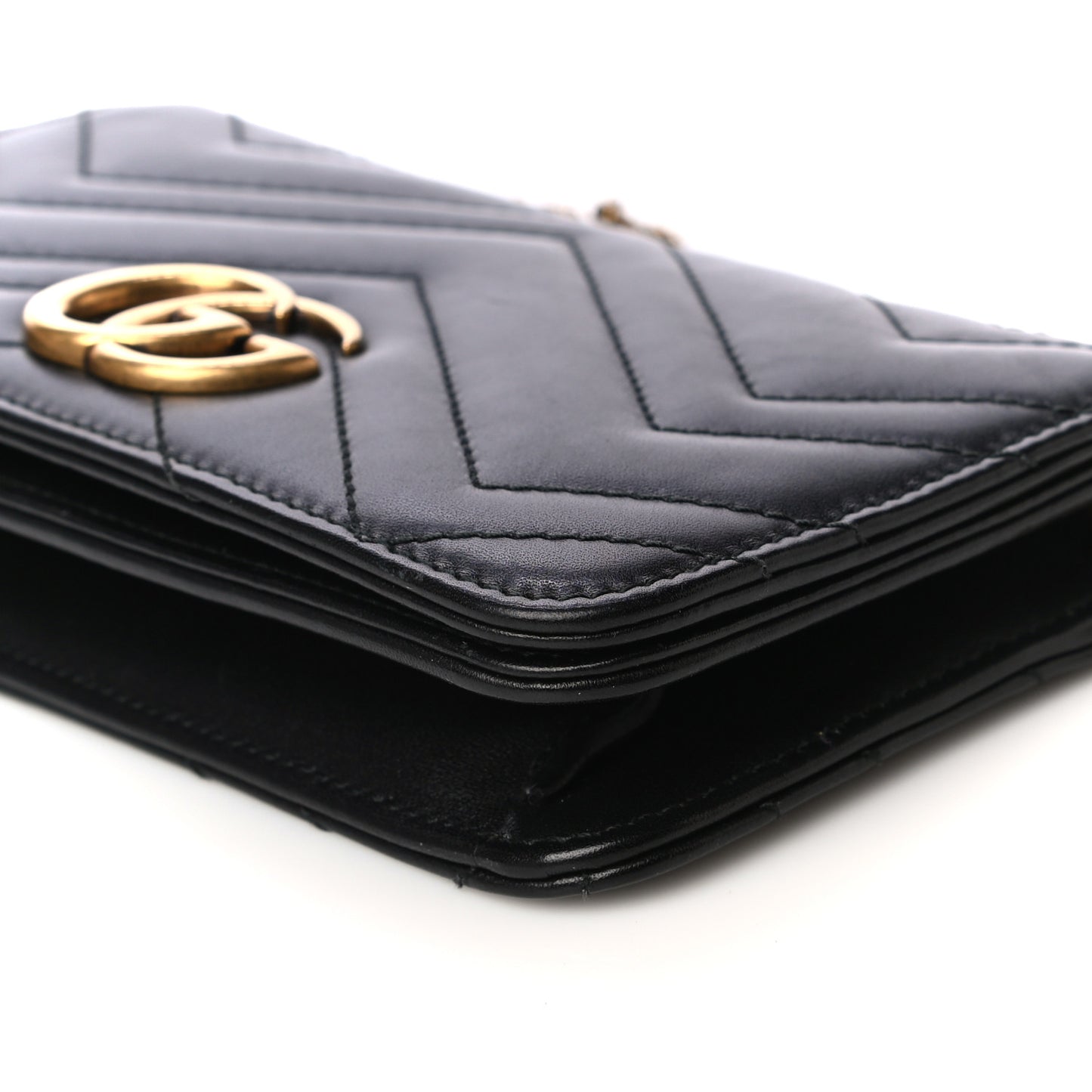 Calfskin Matelasse GG Marmont Mini Bag Black