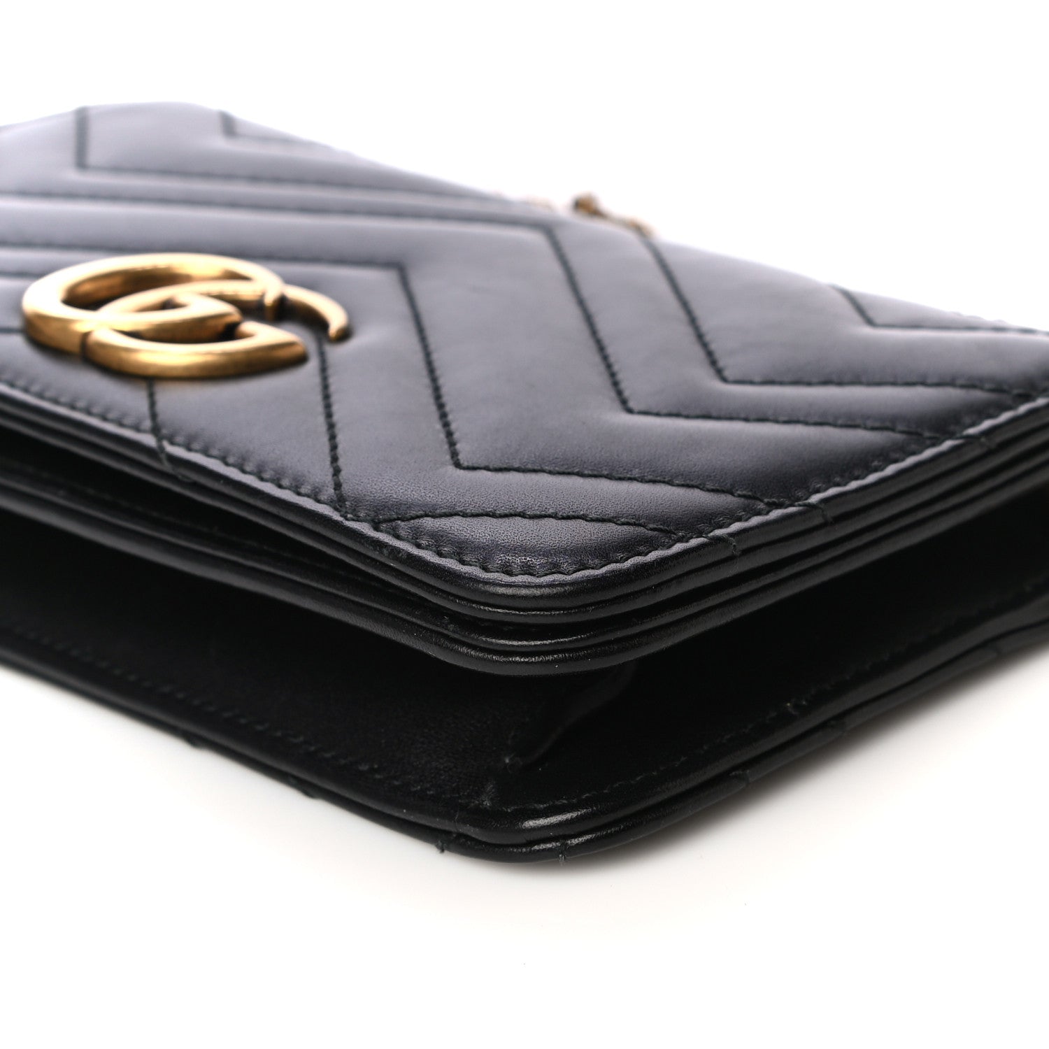 Gucci Calfskin Matelasse GG Marmont Mini Bag Black 9 of 16