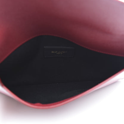Saint Laurent Grain De Poudre Uptown Pouch Burgundy 5 of 10