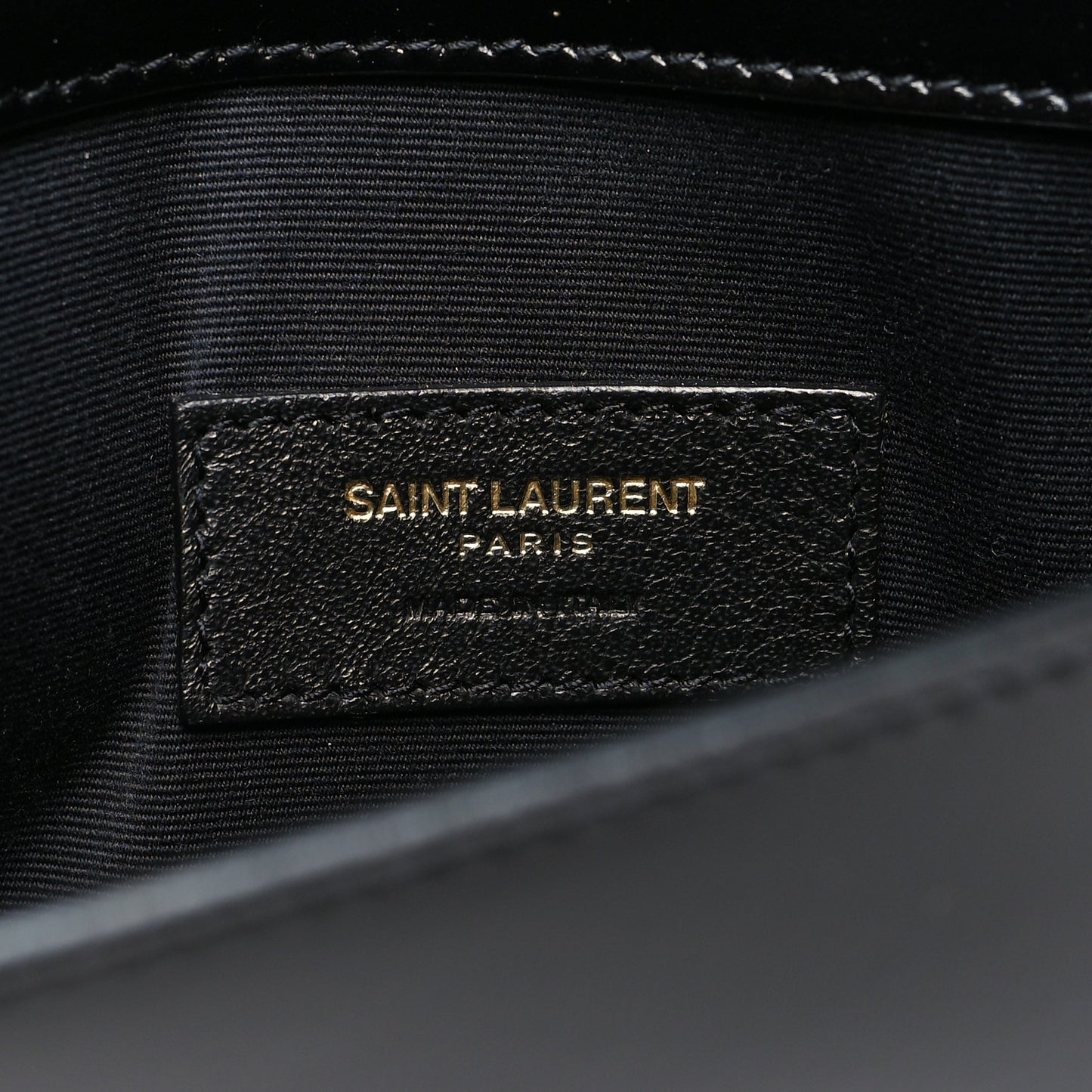 Smooth Shiny Calfskin Monogram Uptown Clutch Black