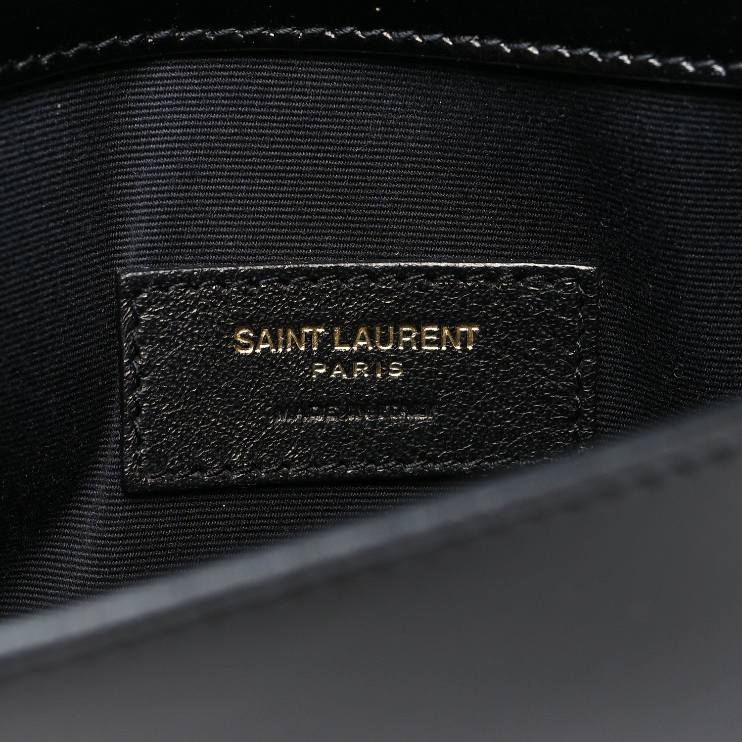 Saint Laurent Smooth Shiny Calfskin Monogram Uptown Clutch Black 6 of 8