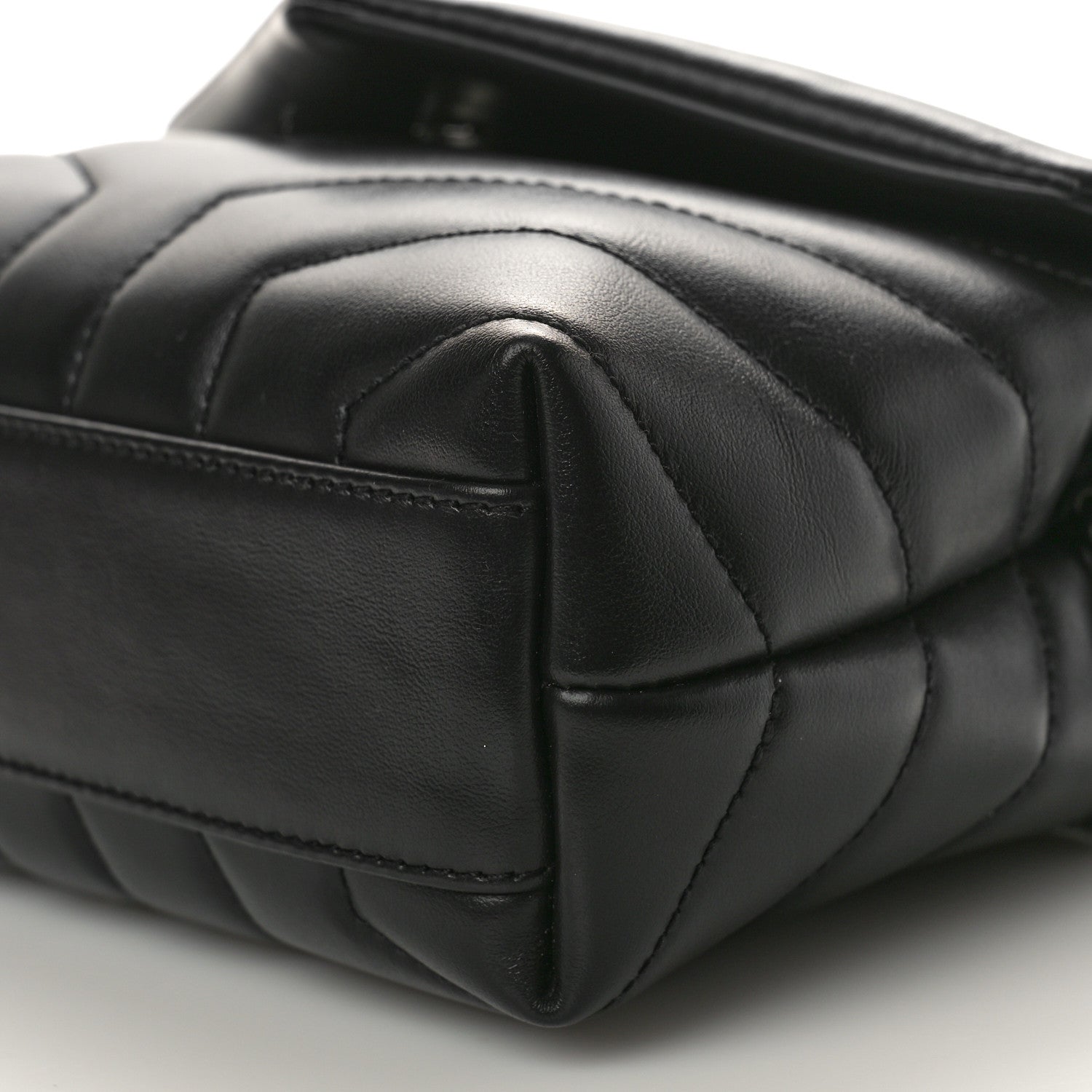Saint Laurent Calfskin Y Quilted Monogram Monochrome Toy Loulou Crossbody Bag Black 8 of 8