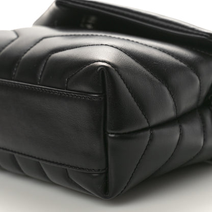 Saint Laurent Calfskin Y Quilted Monogram Monochrome Toy Loulou Crossbody Bag Black 8 of 8