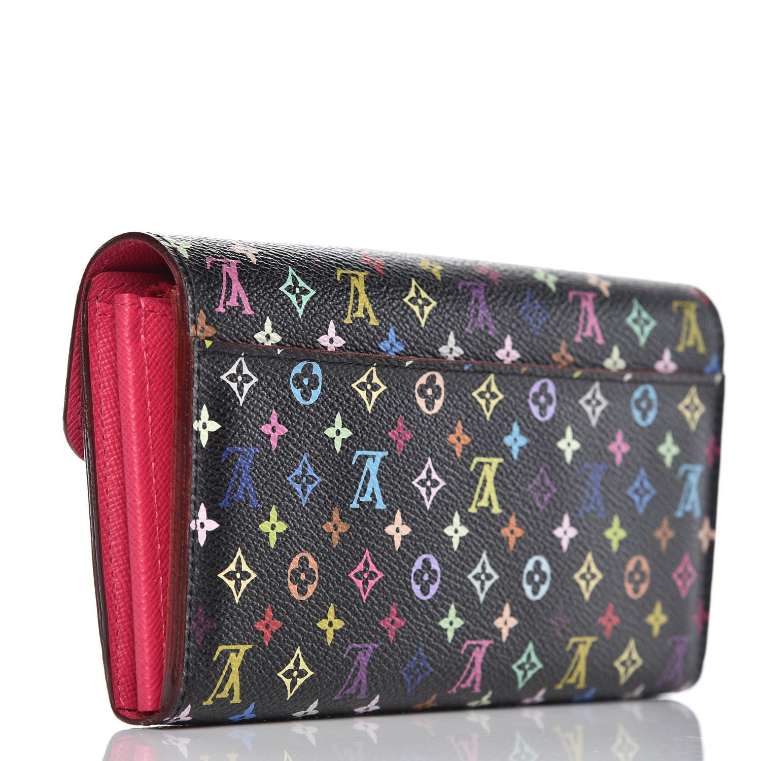 Louis Vuitton Monogram Multicolor Sarah Wallet NM Black Grenade 3 of 7