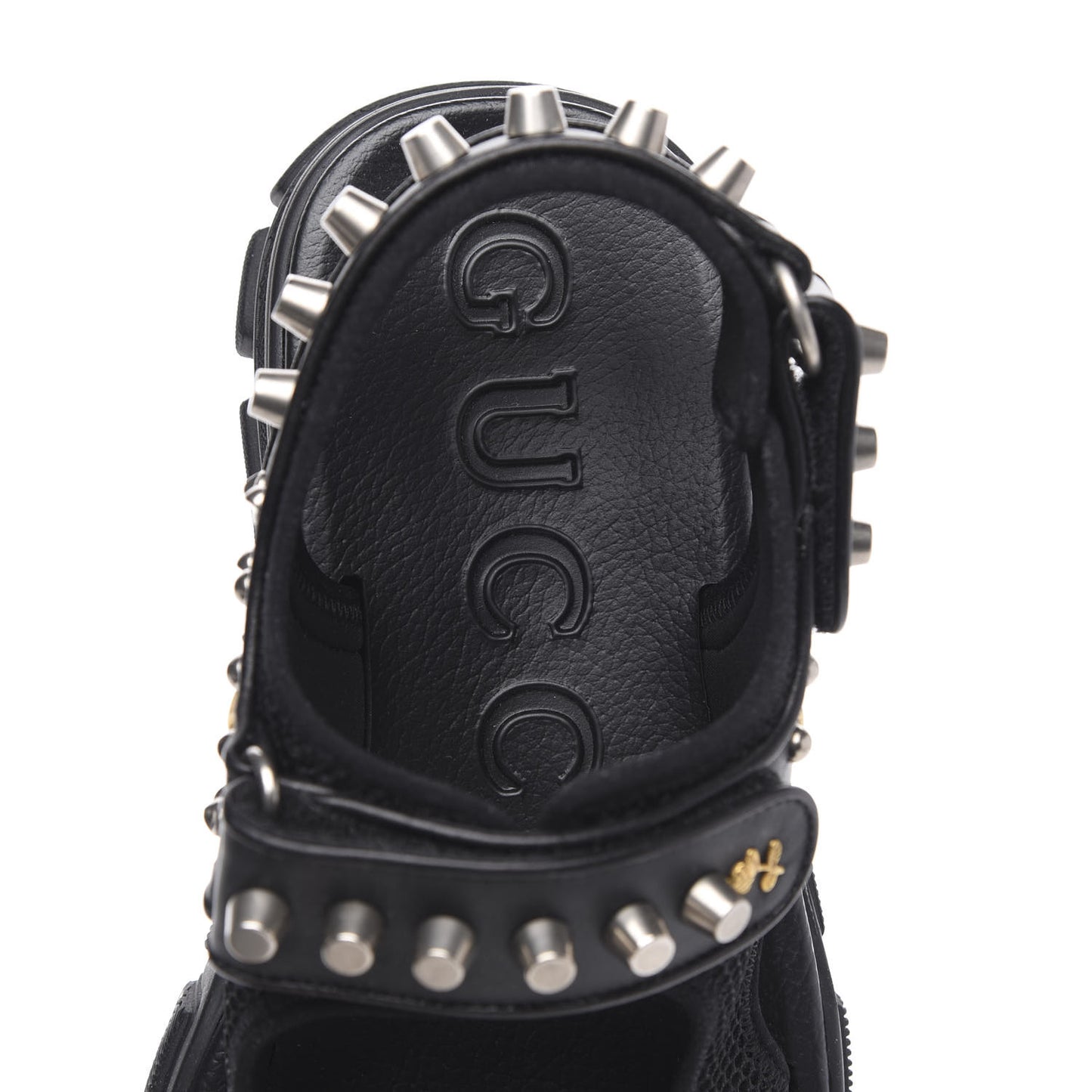 Nappa Mesh Studded Mens Aguru Sandals 8 Black