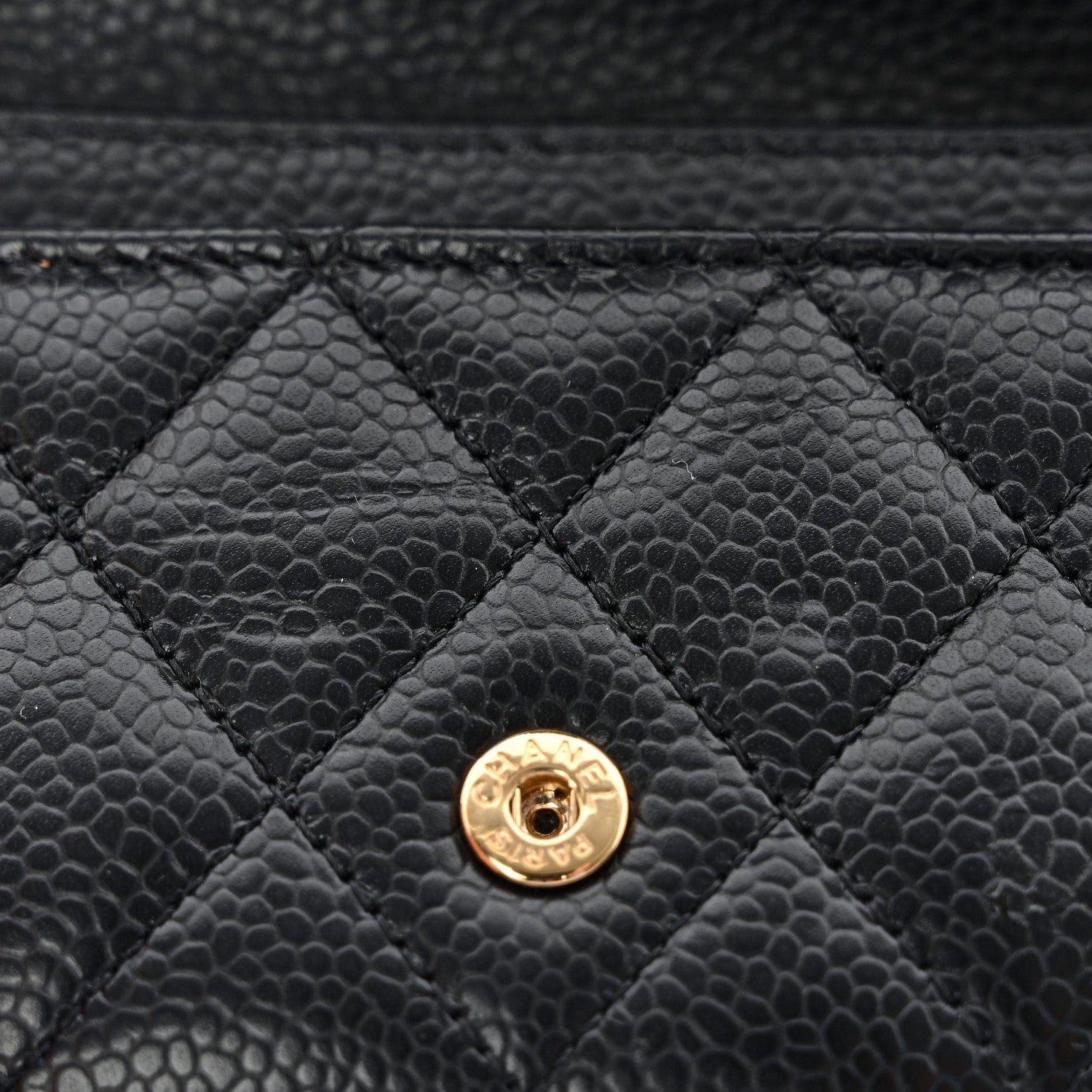 Chanel Caviar Quilted Flap Card Holder Wallet Black 9 of 11