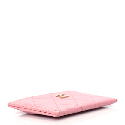 Chanel Caviar Quilted Card Holder Pink 4 of 9