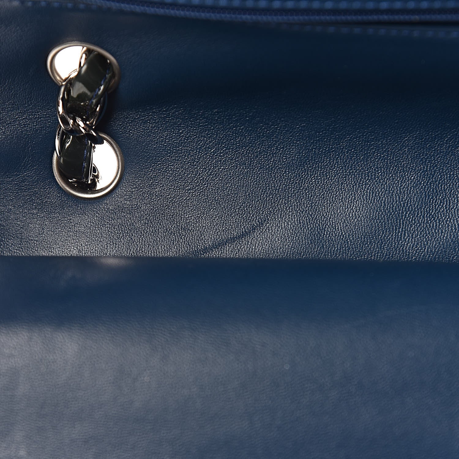 Chanel Patent Quilted Jumbo Double Flap Navy 13 of 18