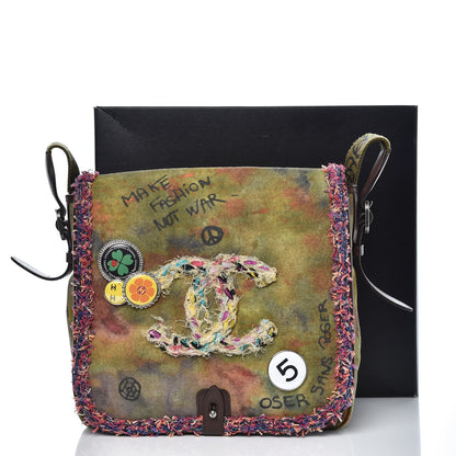 Chanel Washed Toile Graffiti On The Pavements Messenger Khaki Multicolor 9 of 9