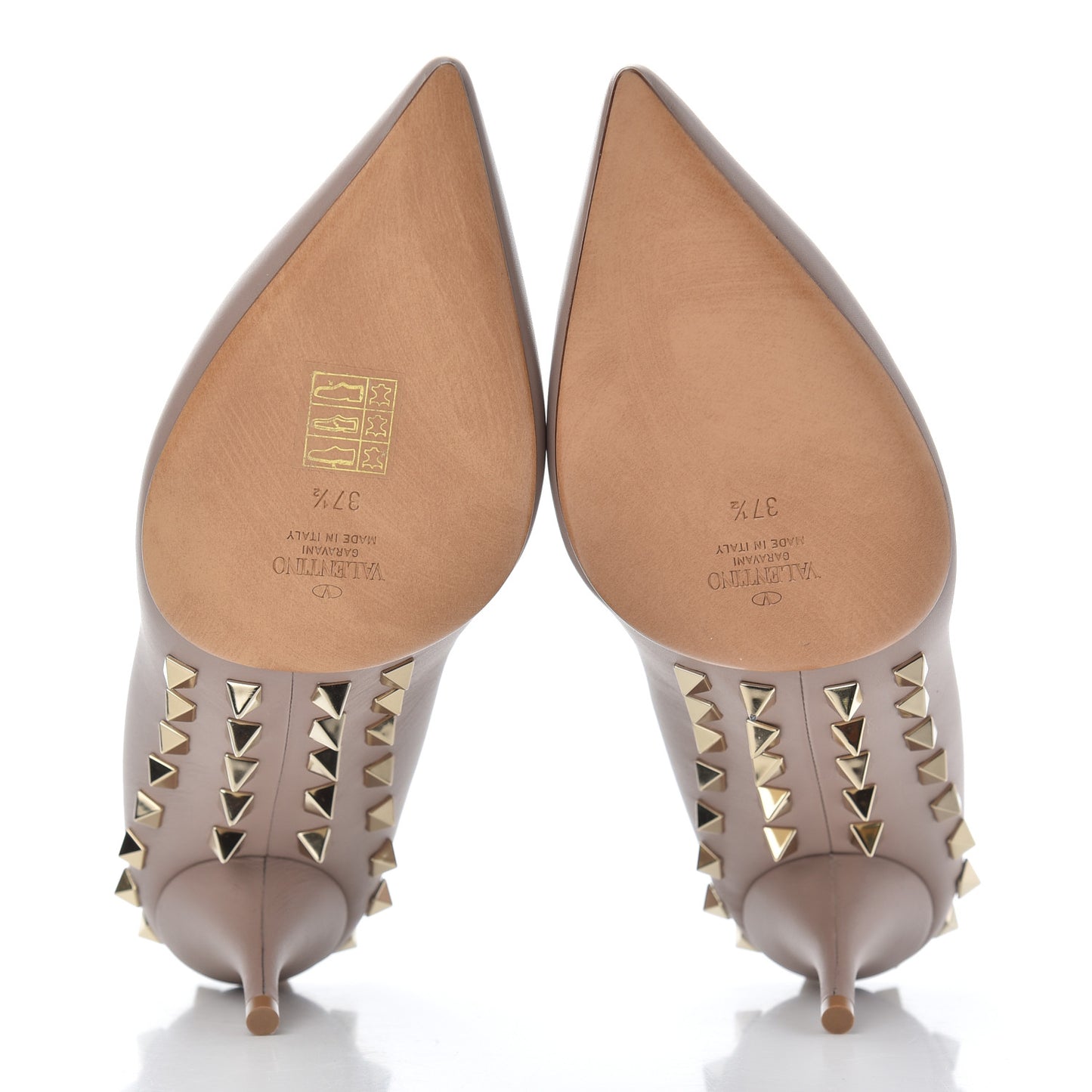 Nappa Rockstud Jaw Stud Pumps 37.5 Poudre