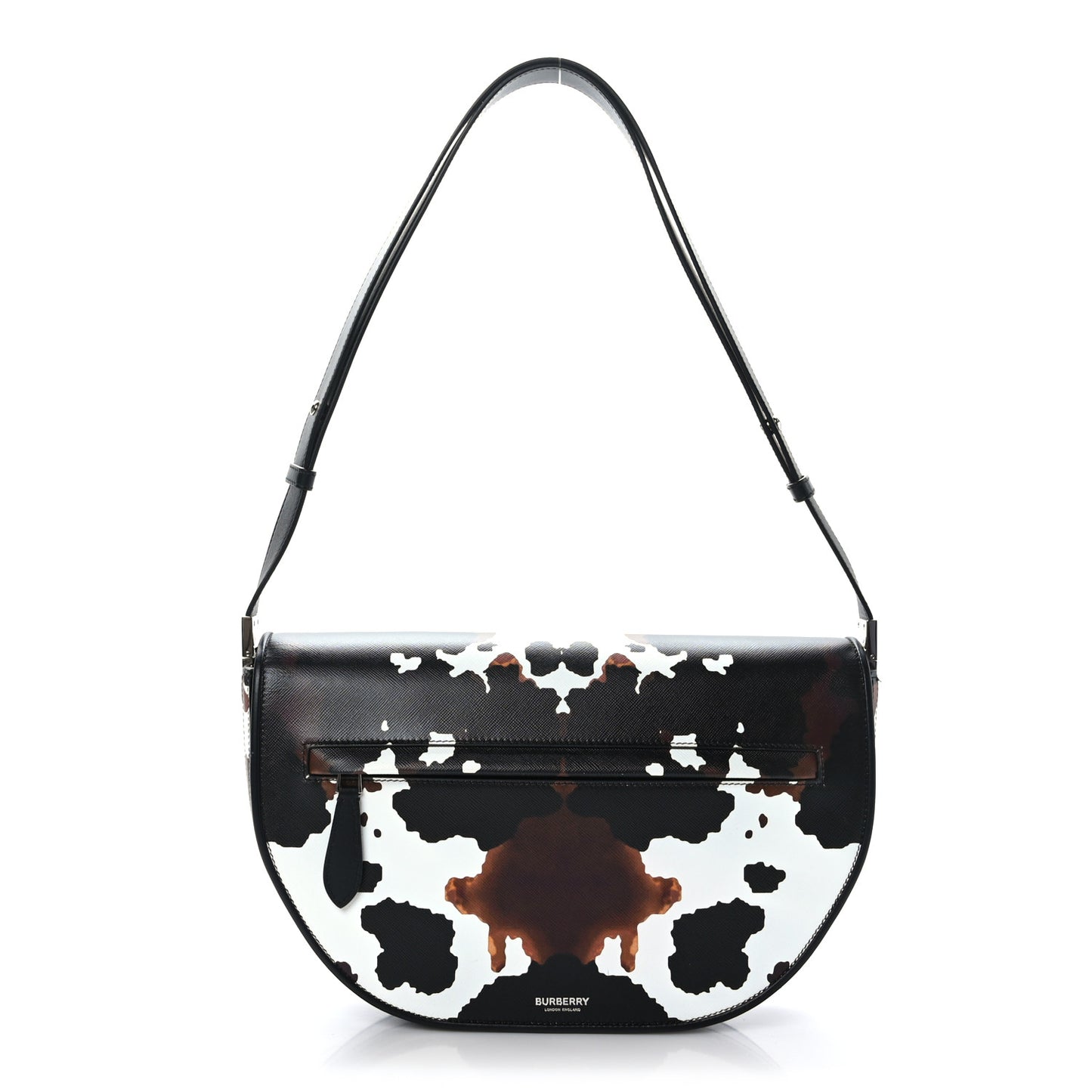 Calfskin Medium Camouflage Olympia Shoulder Bag Black