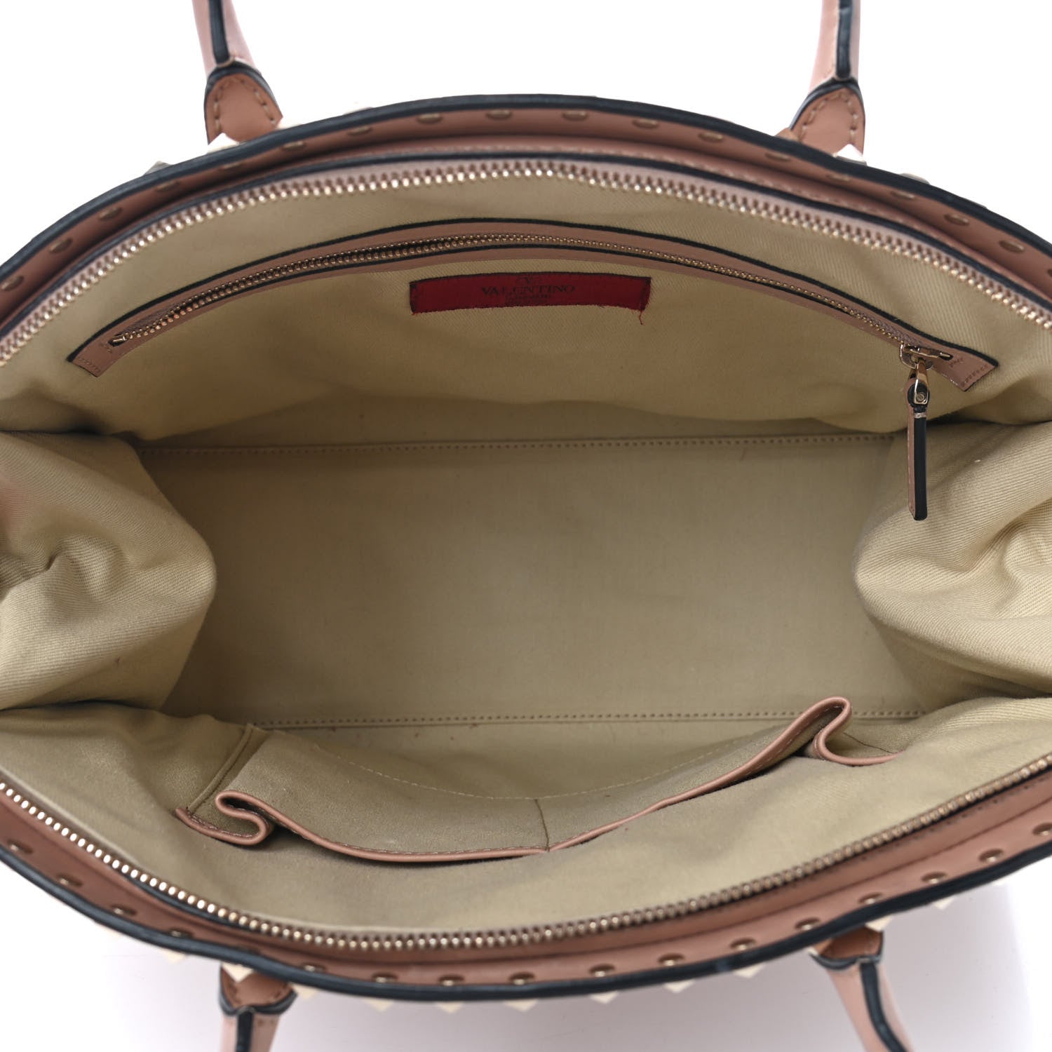 Valentino Garavani Vitello Rockstud Dome Shopper Soft Noisette 4 of 4