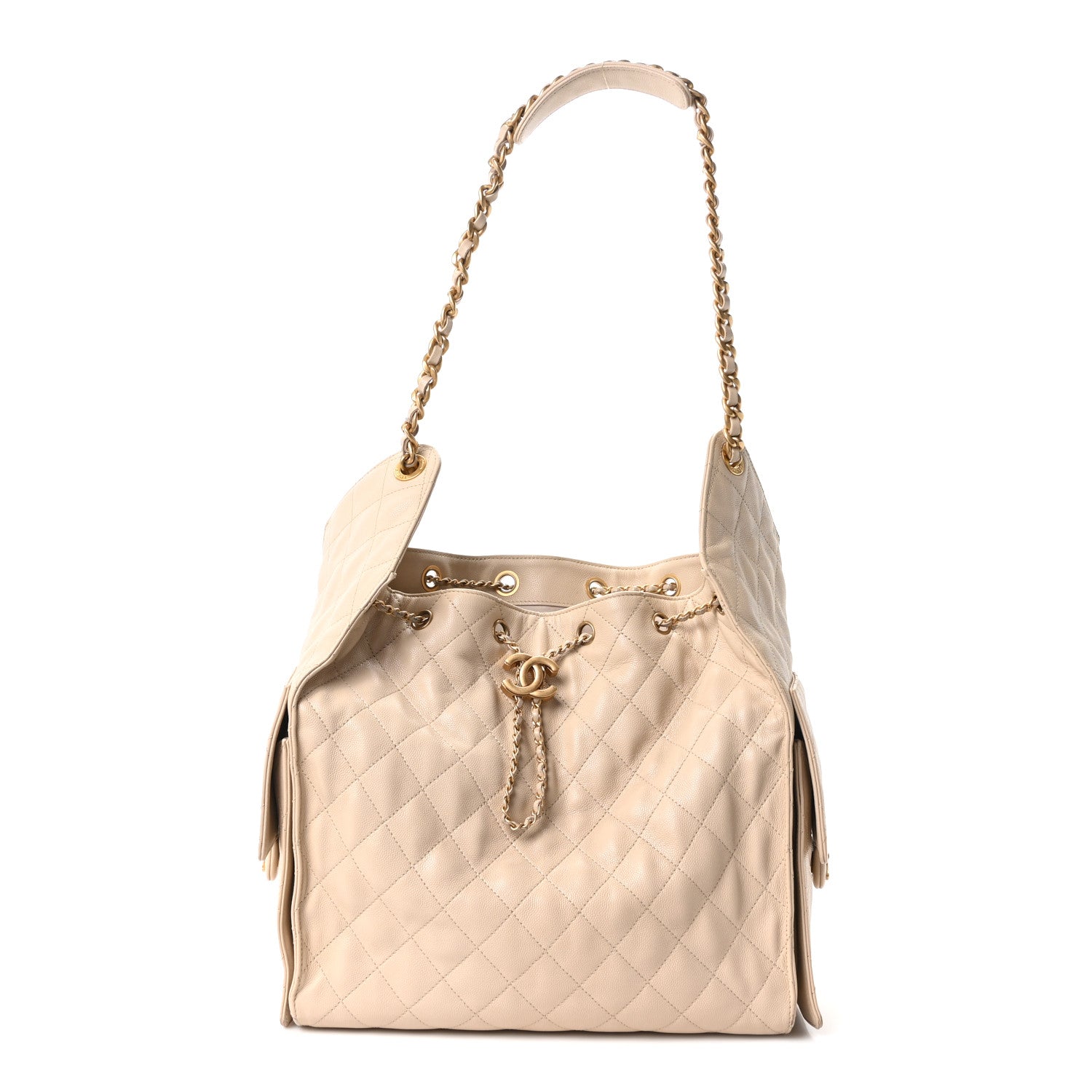 Chanel Caviar Quilted Medium Chanel 25 Handbag Beige 1 of 11