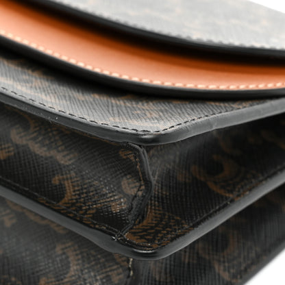 Celine Triomphe Canvas Lambskin Wallet On Strap Tan 14 of 14