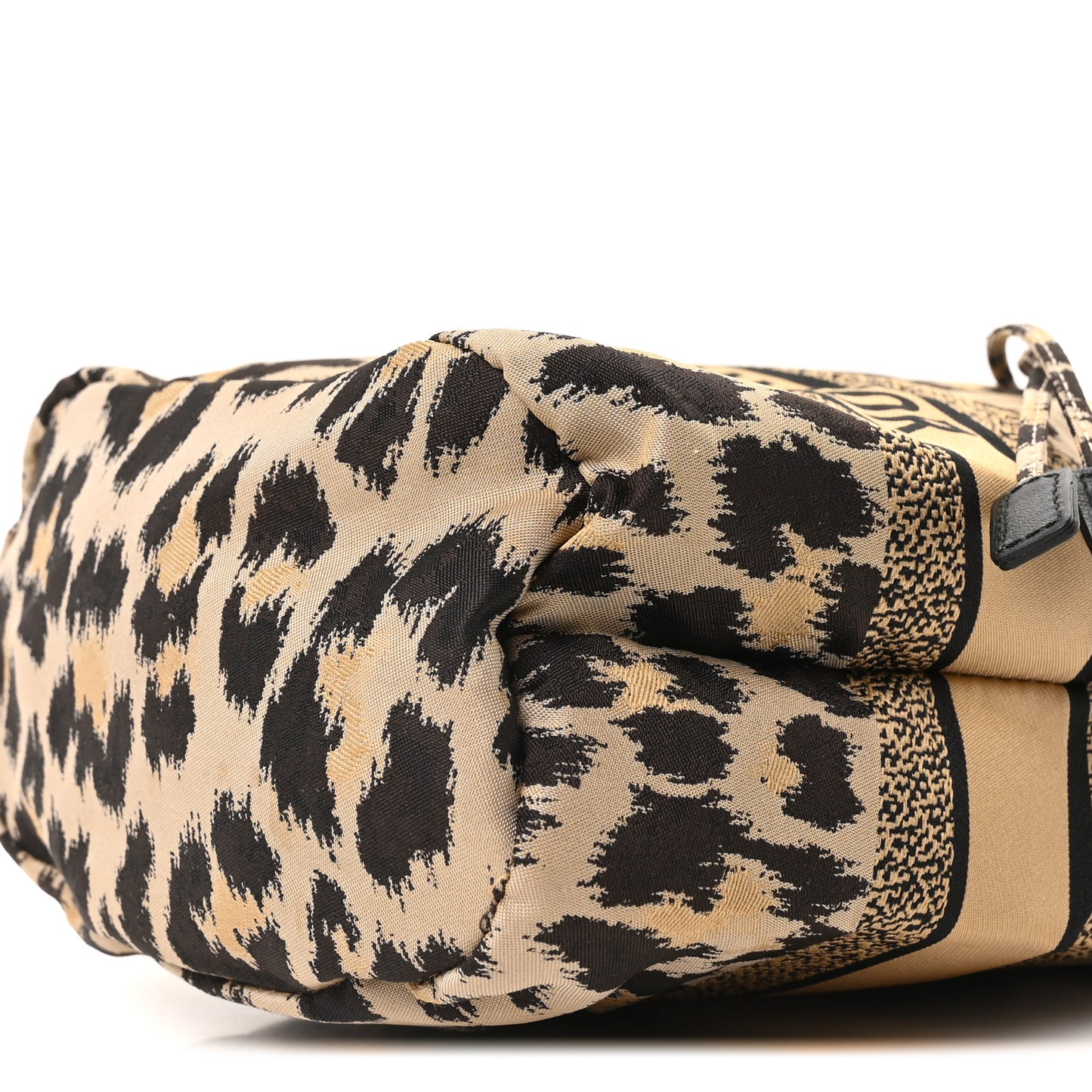 Canvas Mizza Embroidered Leopard DiorTravel Pouch Beige