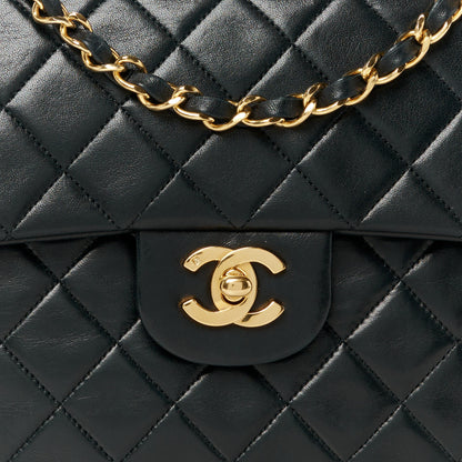 Chanel Lambskin Quilted Medium Double Flap Black 10 of 12