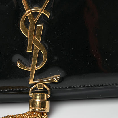 Saint Laurent Patent Small Classic Monogram Kate Tassel Satchel Black 11 of 11