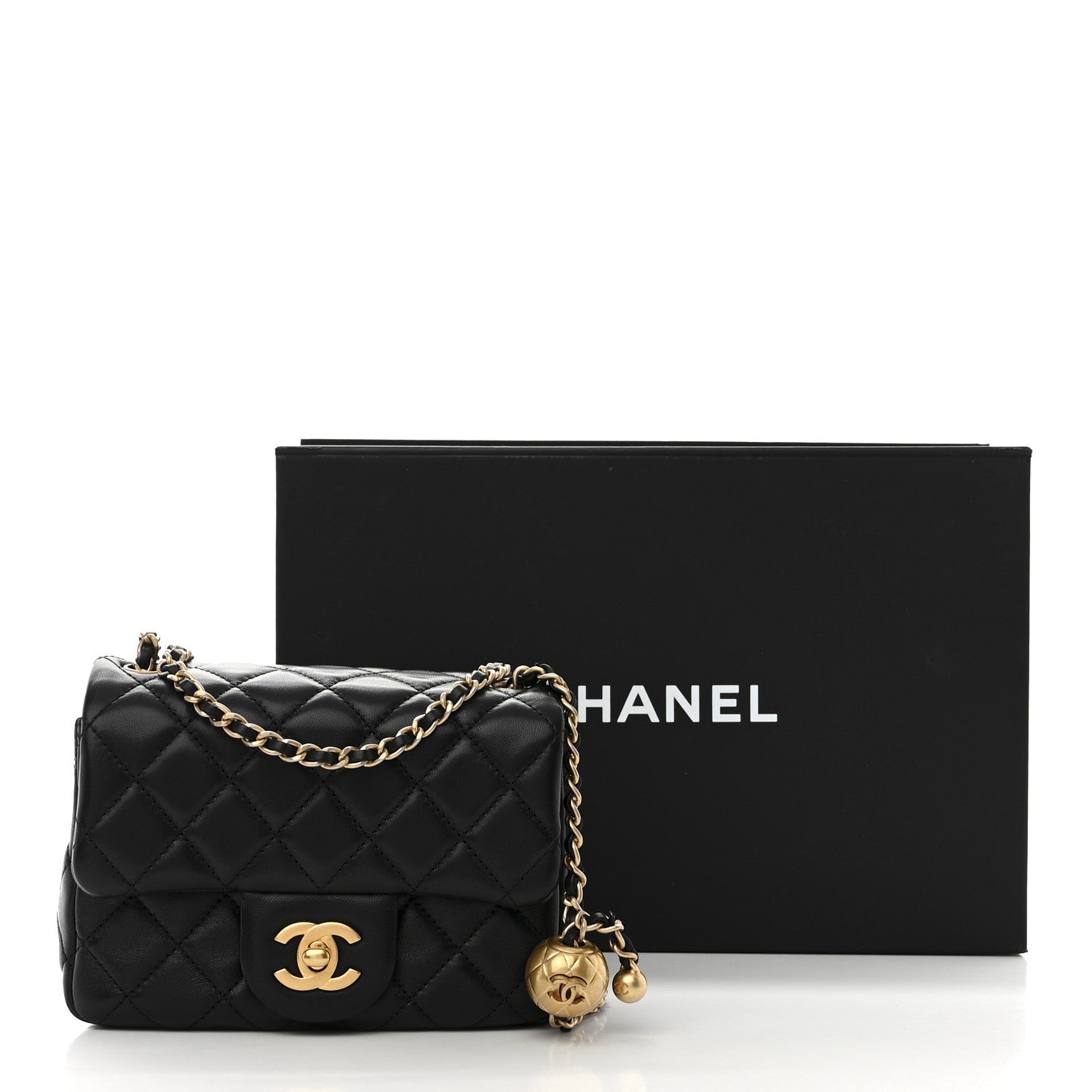 Chanel Lambskin Quilted Mini Pearl Crush Flap Black 3 of 12