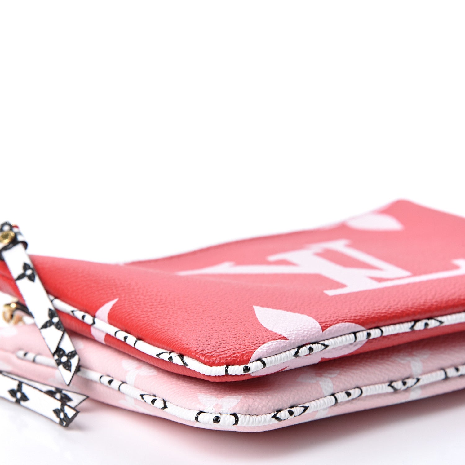Louis Vuitton Monogram Giant Double Zip Pochette Rouge 7 of 8