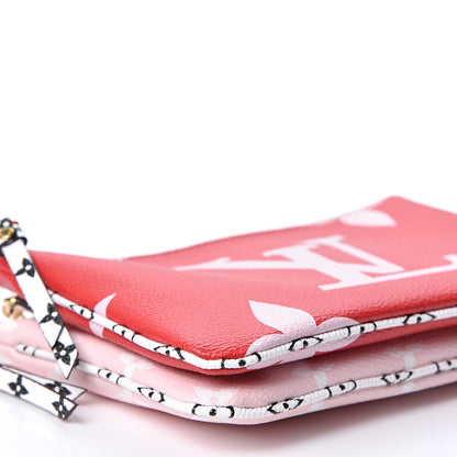 Louis Vuitton Monogram Giant Double Zip Pochette Rouge 7 of 8