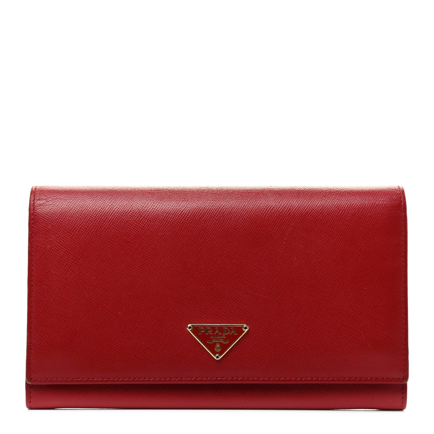 Saffiano Continental Flap Wallet Fuoco