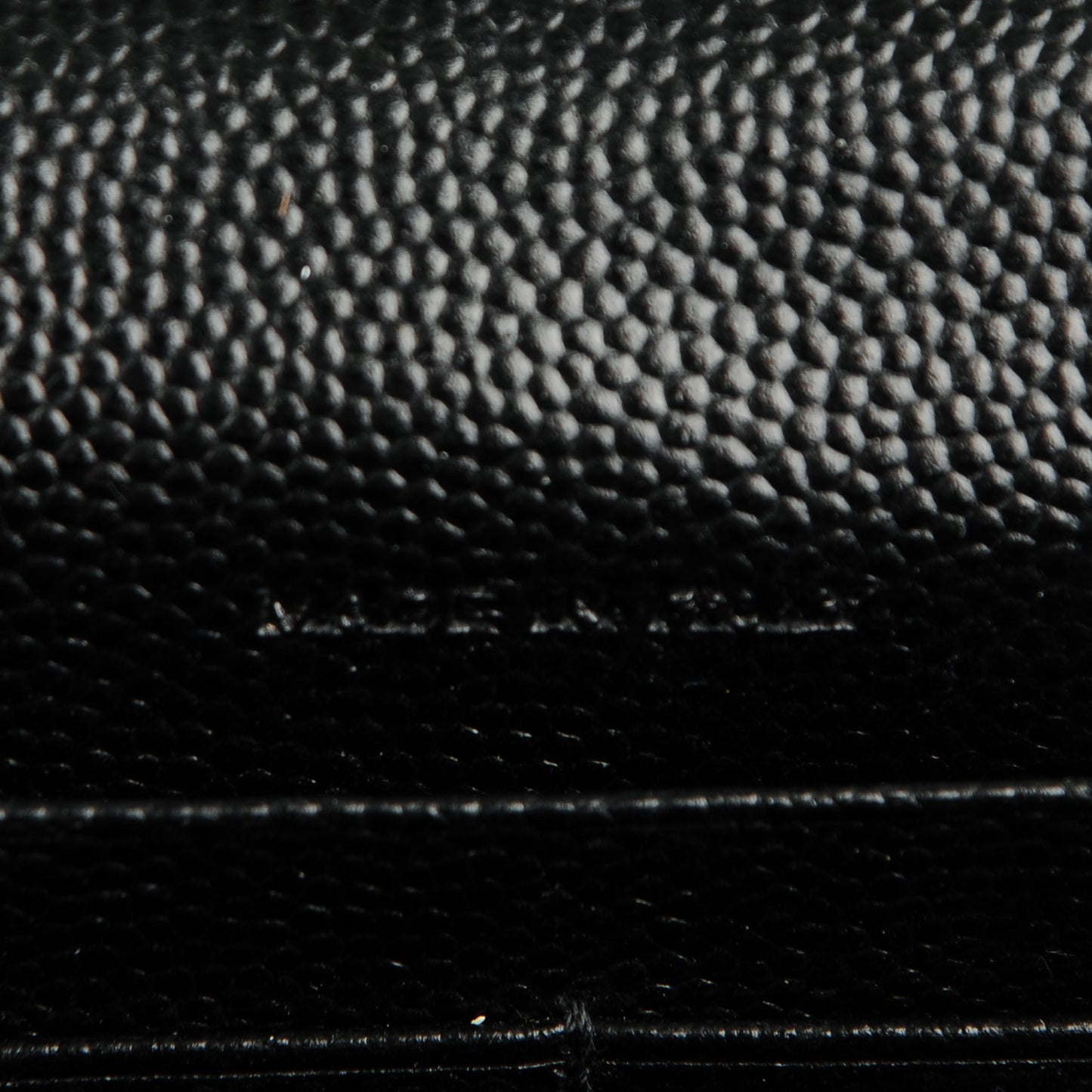 Grain De Poudre Matelasse Chevron Monogram Envelope Chain Wallet Black