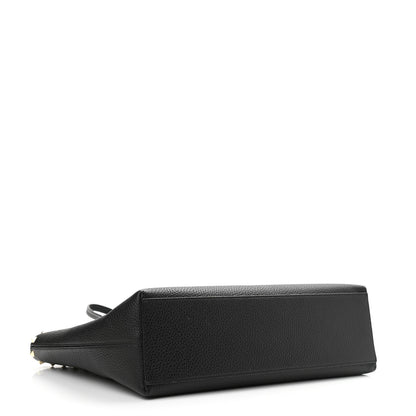 Valentino Garavani Grained Calfskin Small Rockstud Shoulder Tote Black 4 of 10