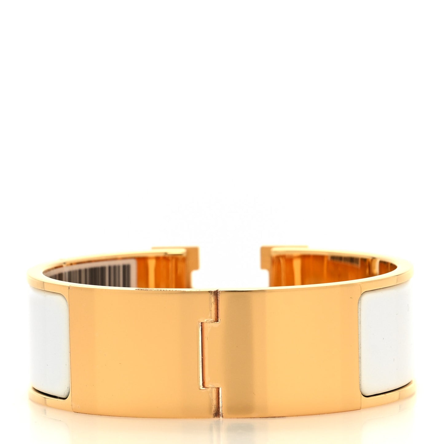 Enamel Wide Clic Clac H Bracelet PM White