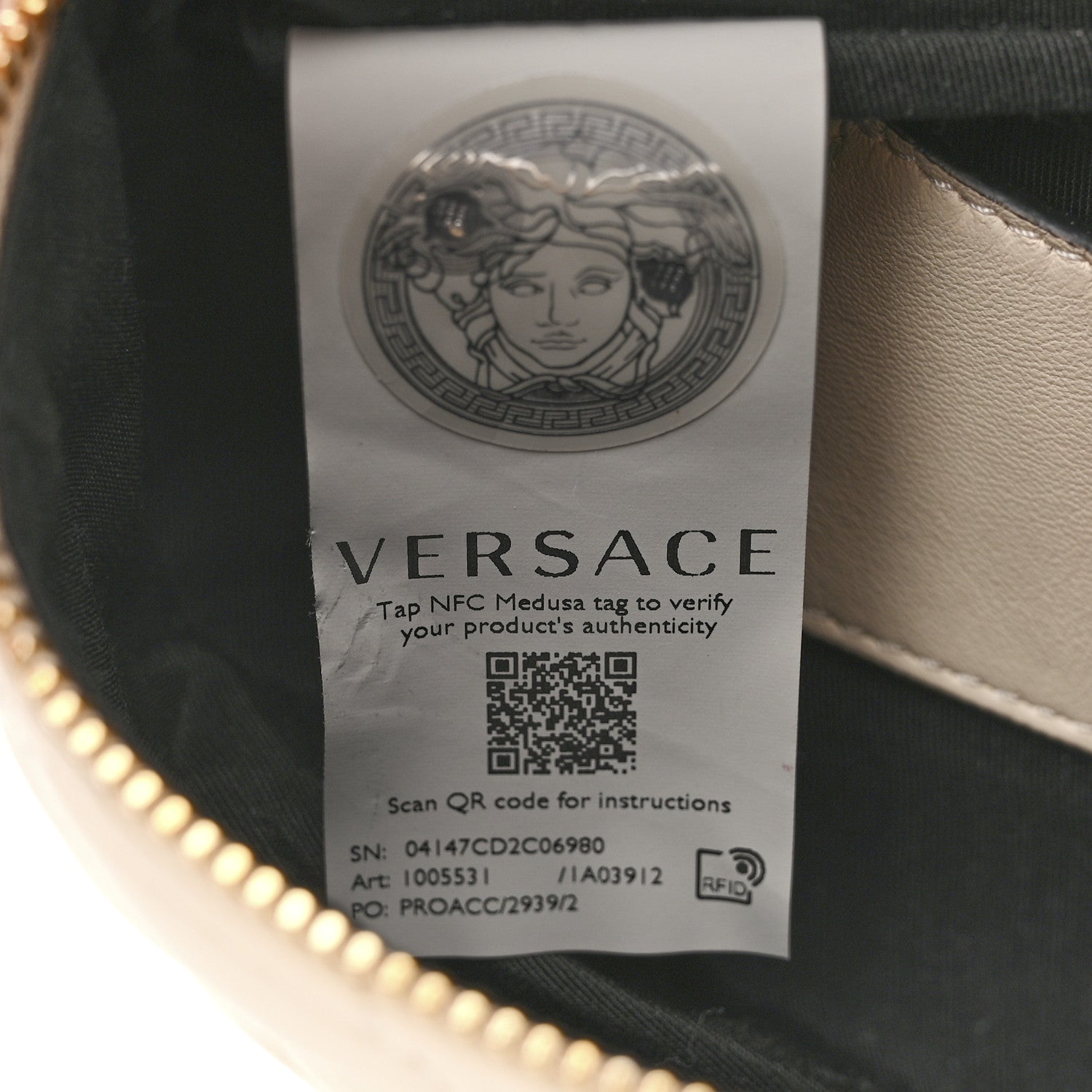Versace Nappa Quilted Medusa Belt Bag White 7 of 11