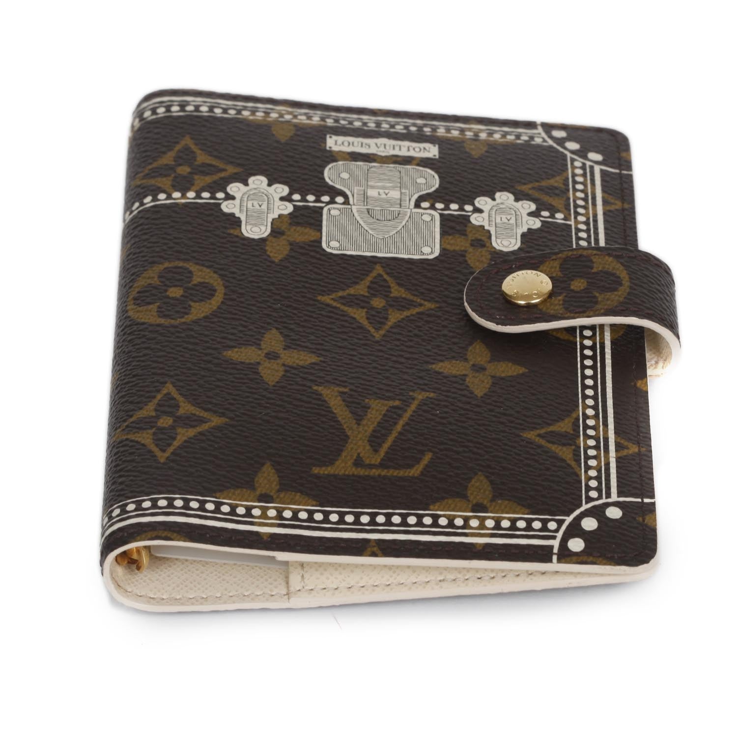 Louis Vuitton Monogram Malle Blanche Small Ring Agenda PM 3 of 11